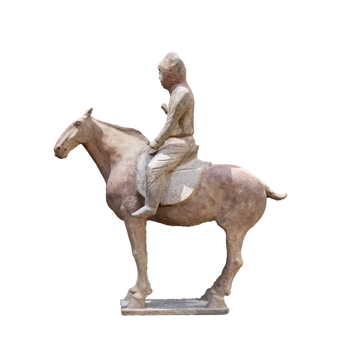 Pottery Figurines of Horse Riding in Tang Dynasty